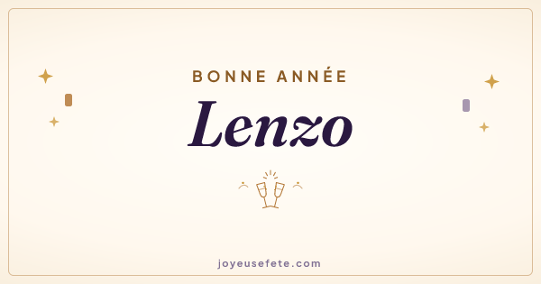 Image « Bonne année Lenzo » au format large