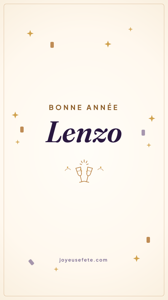 Image « Bonne année Lenzo » au format story