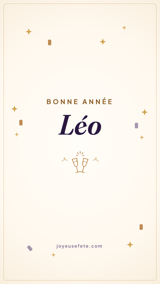Image « Bonne année Léo » au format story
