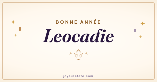 Image « Bonne année Leocadie » au format large