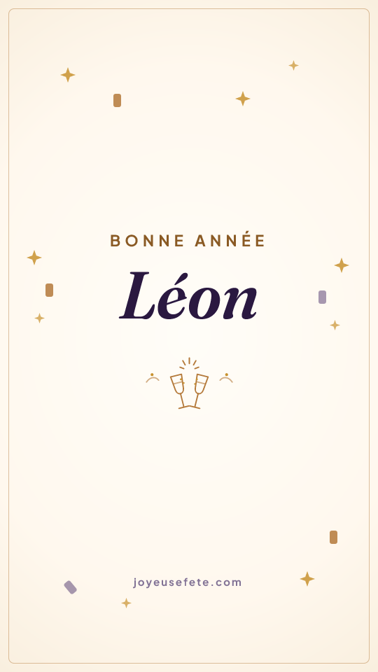Image « Bonne année Léon » au format story