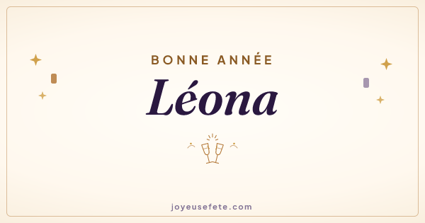 Image « Bonne année Léona » au format large