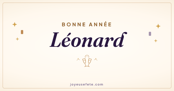Image « Bonne année Léonard » au format large