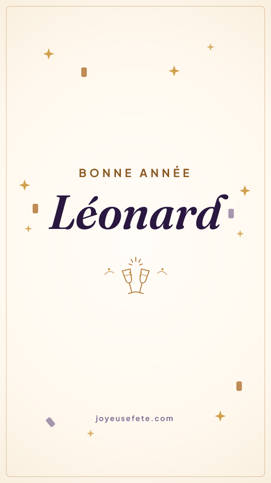 Image « Bonne année Léonard » au format story
