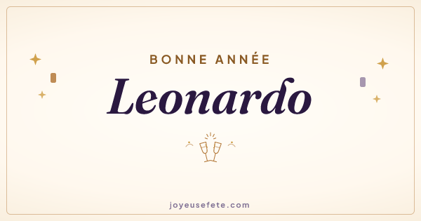 Image « Bonne année Leonardo » au format large