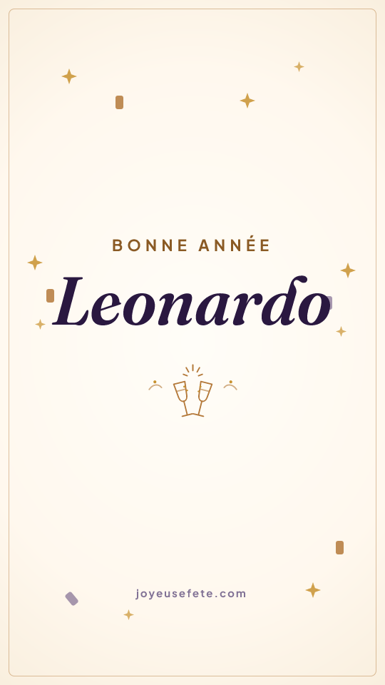 Image « Bonne année Leonardo » au format story