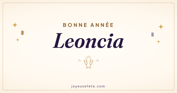 Image « Bonne année Leoncia » au format large