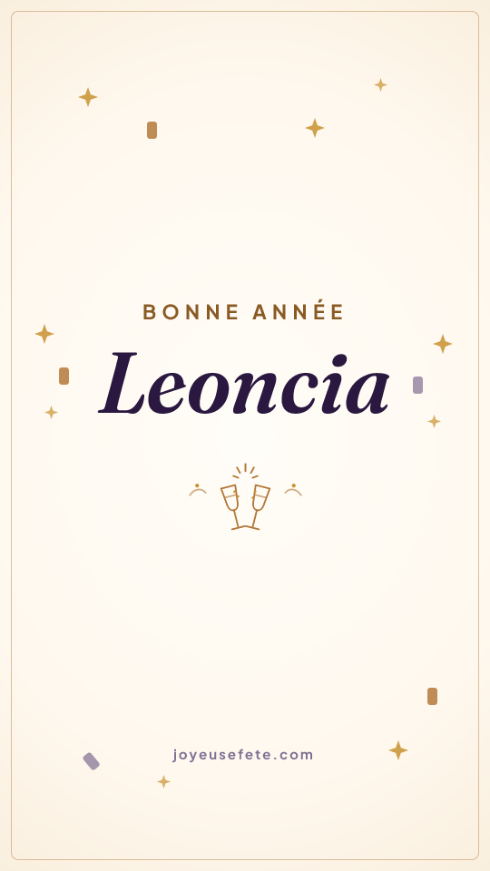 Image « Bonne année Leoncia » au format story