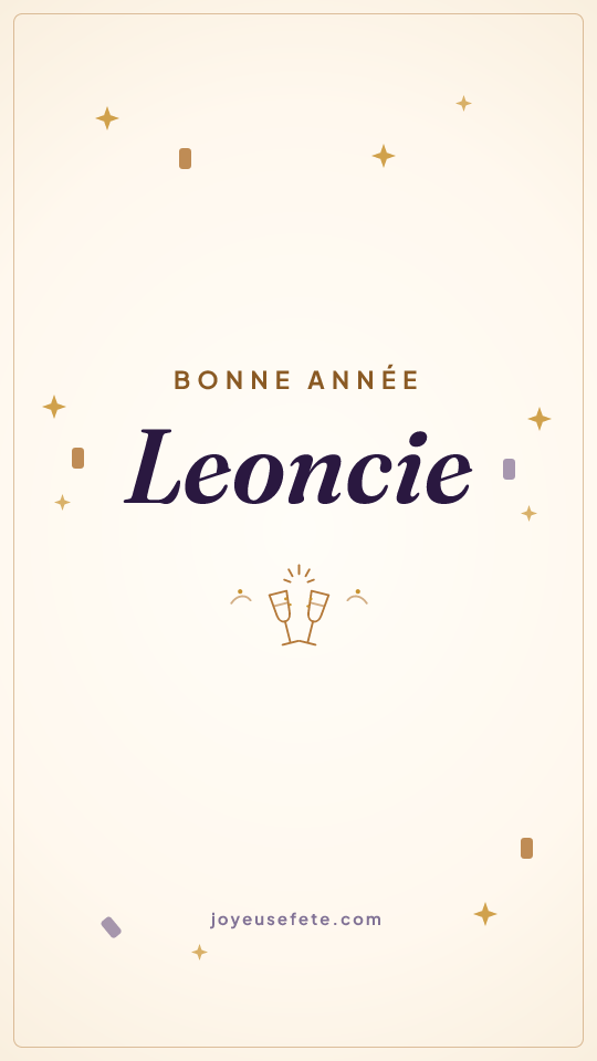 Image « Bonne année Leoncie » au format story