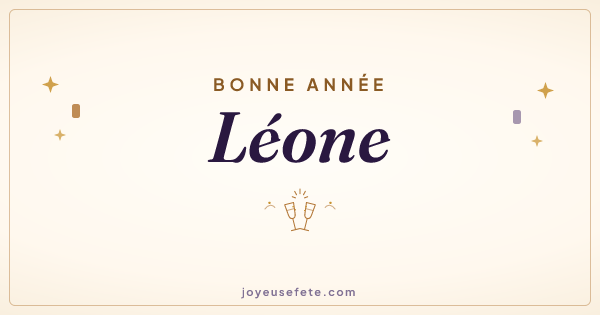 Image « Bonne année Léone » au format large