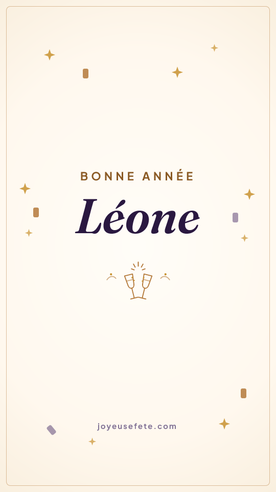 Image « Bonne année Léone » au format story
