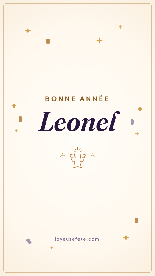 Image « Bonne année Leonel » au format story