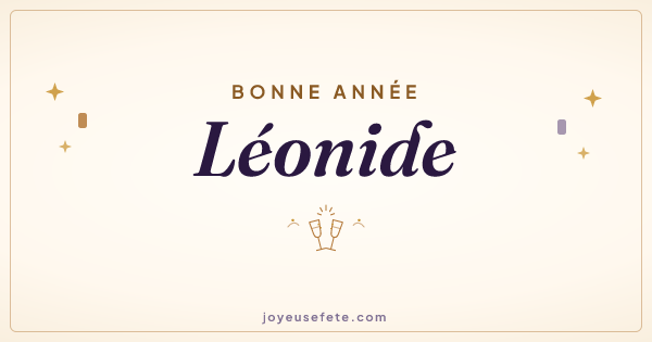 Image « Bonne année Léonide » au format large