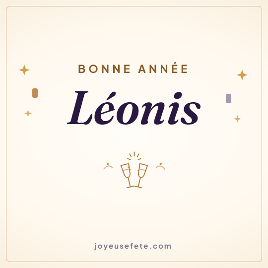Image carrée « Bonne année Léonis » pour WhatsApp