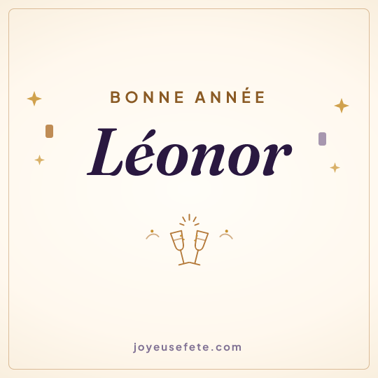 Image carrée « Bonne année Léonor » pour WhatsApp