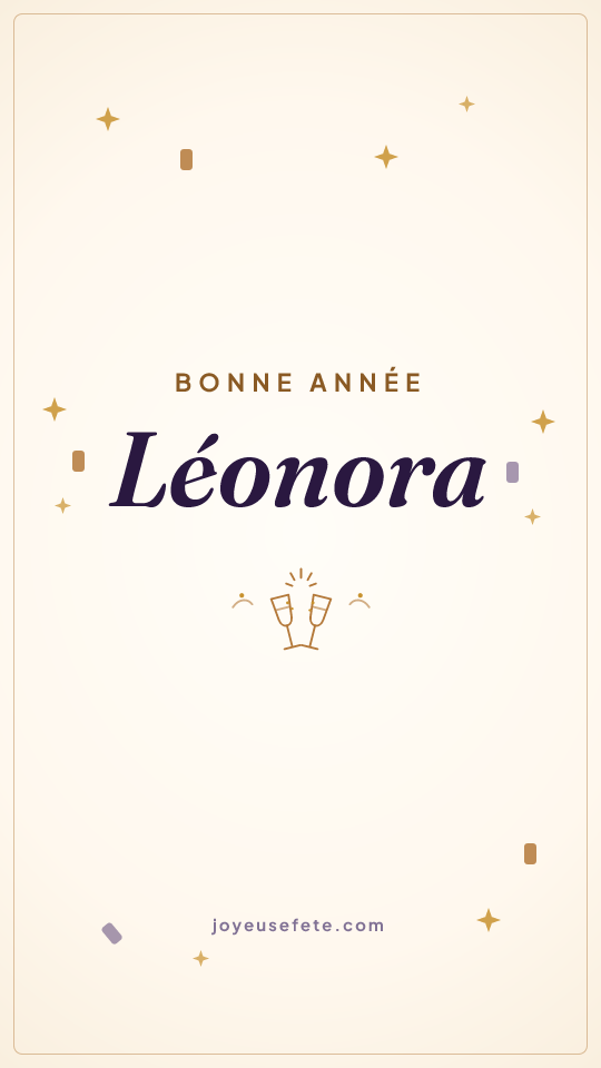 Image « Bonne année Léonora » au format story