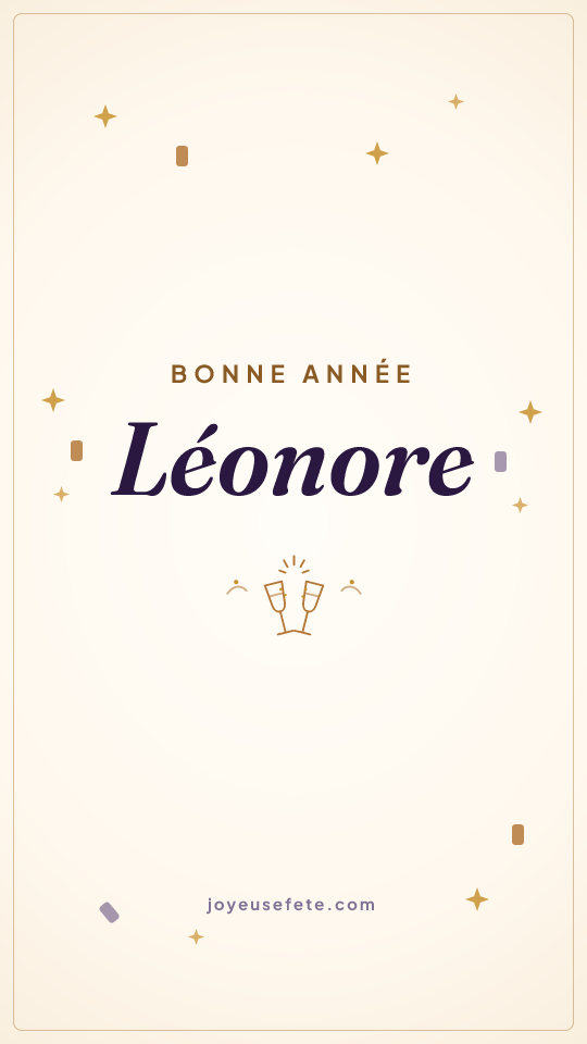 Image « Bonne année Léonore » au format story