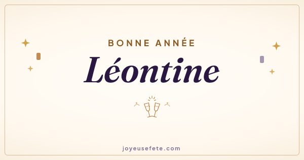 Image « Bonne année Léontine » au format large