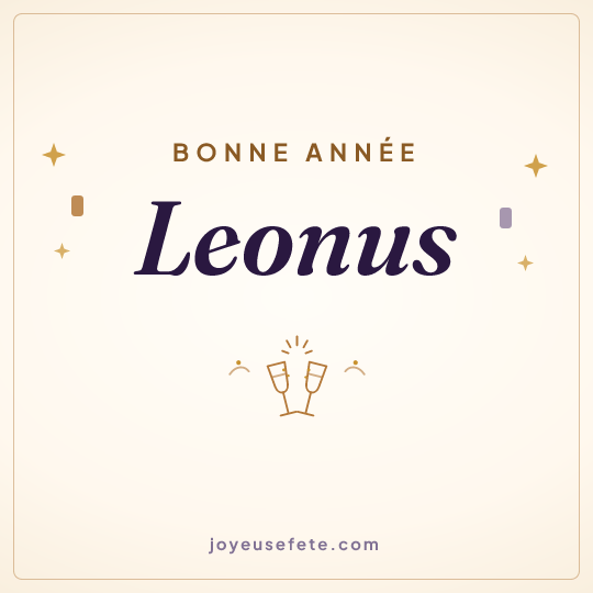 Image carrée « Bonne année Leonus » pour WhatsApp