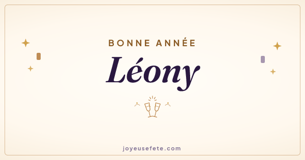 Image « Bonne année Léony » au format large