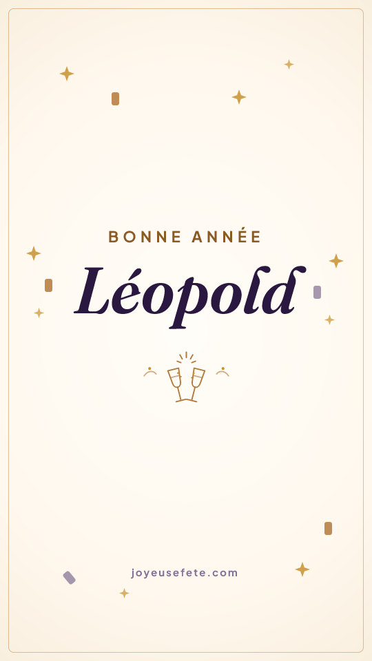 Image « Bonne année Léopold » au format story