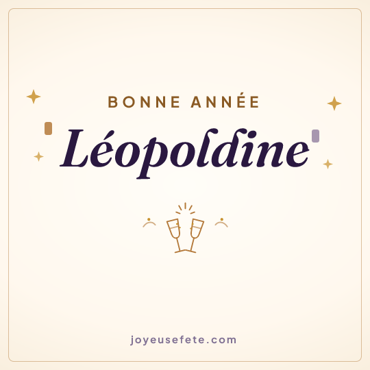 Image carrée « Bonne année Léopoldine » pour WhatsApp