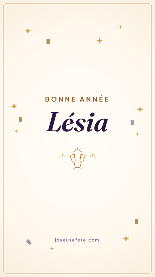 Image « Bonne année Lésia » au format story