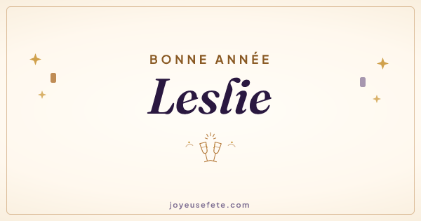 Image « Bonne année Leslie » au format large
