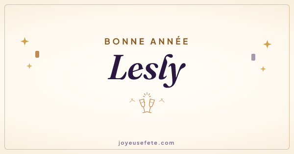 Image « Bonne année Lesly » au format large