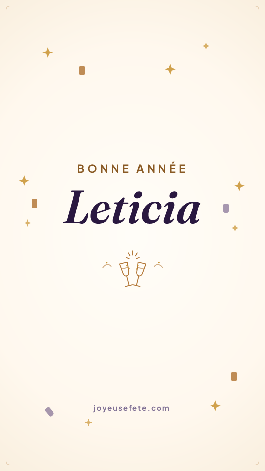 Image « Bonne année Leticia » au format story