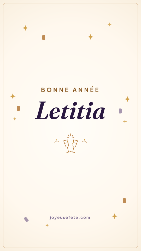 Image « Bonne année Letitia » au format story