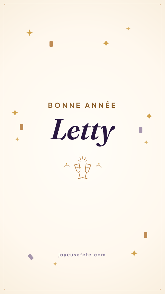 Image « Bonne année Letty » au format story