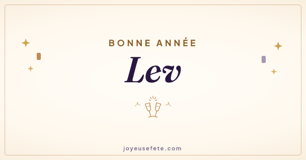 Image « Bonne année Lev » au format large