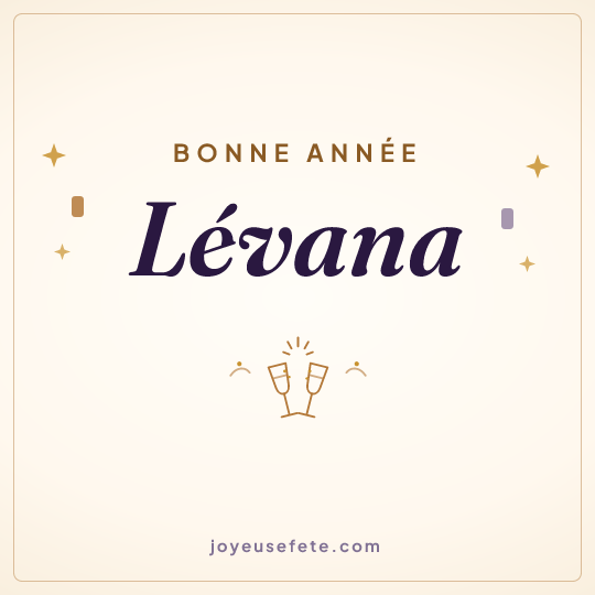 Image carrée « Bonne année Lévana » pour WhatsApp