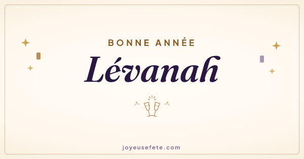 Image « Bonne année Lévanah » au format large