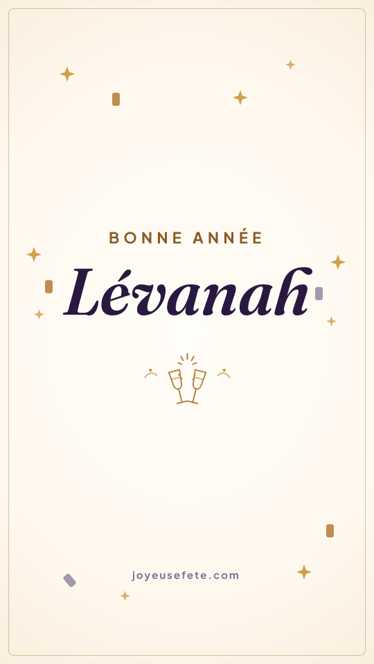 Image « Bonne année Lévanah » au format story