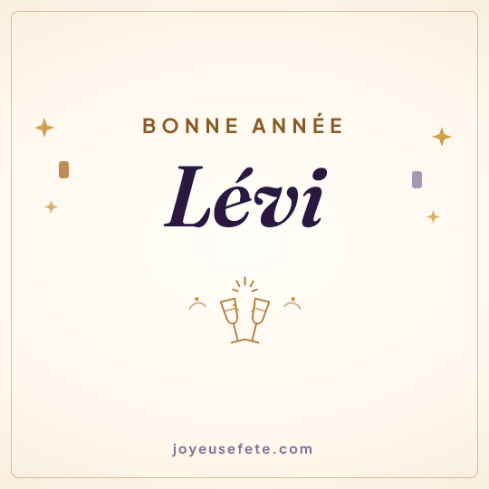 Image carrée « Bonne année Lévi » pour WhatsApp