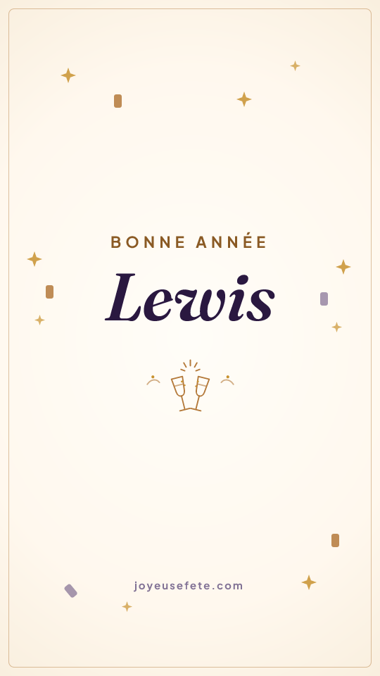 Image « Bonne année Lewis » au format story