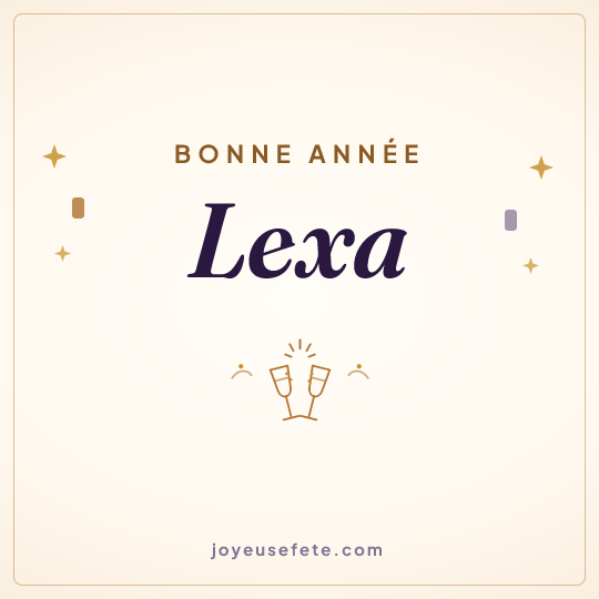Image carrée « Bonne année Lexa » pour WhatsApp