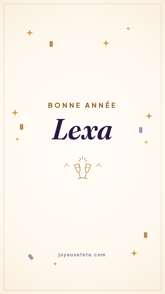 Image « Bonne année Lexa » au format story