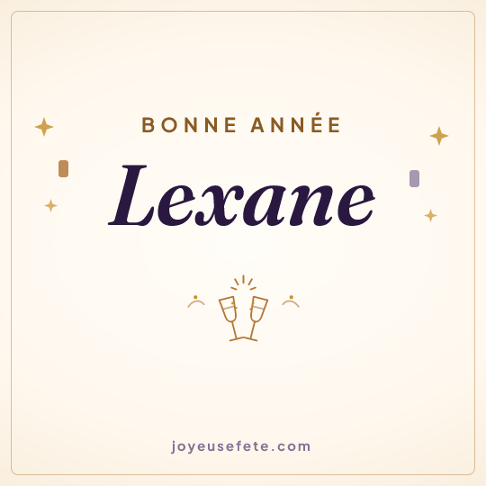 Image carrée « Bonne année Lexane » pour WhatsApp