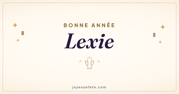Image « Bonne année Lexie » au format large