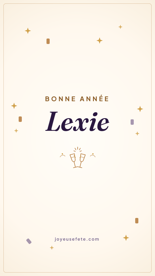 Image « Bonne année Lexie » au format story