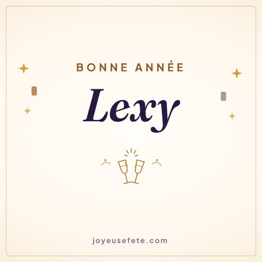 Image carrée « Bonne année Lexy » pour WhatsApp