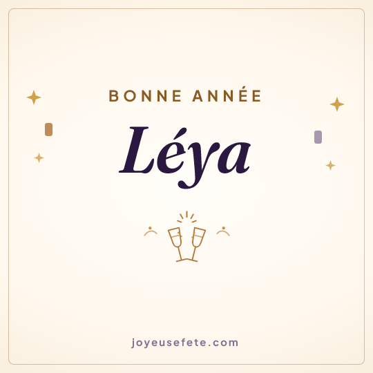 Image carrée « Bonne année Léya » pour WhatsApp