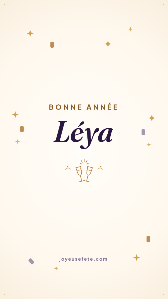 Image « Bonne année Léya » au format story