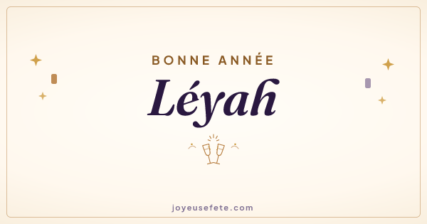 Image « Bonne année Léyah » au format large