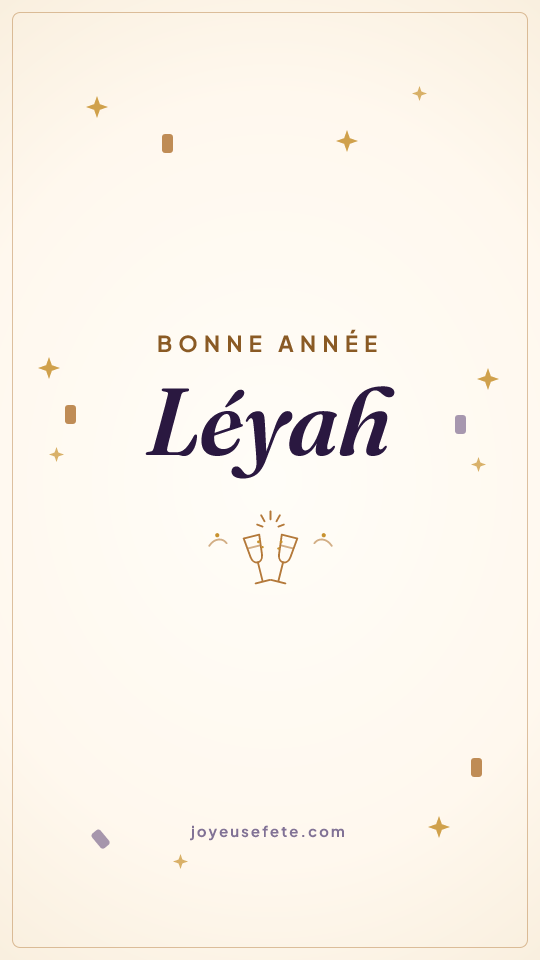 Image « Bonne année Léyah » au format story