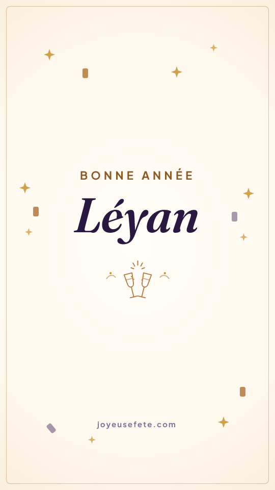 Image « Bonne année Léyan » au format story