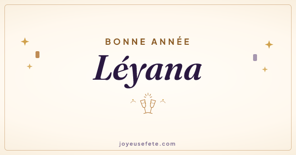 Image « Bonne année Léyana » au format large